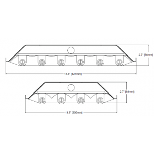 48"x16" LED Premium High Bay, 200W LED Module, 120-277V, 0-10V Dimming, 5000K